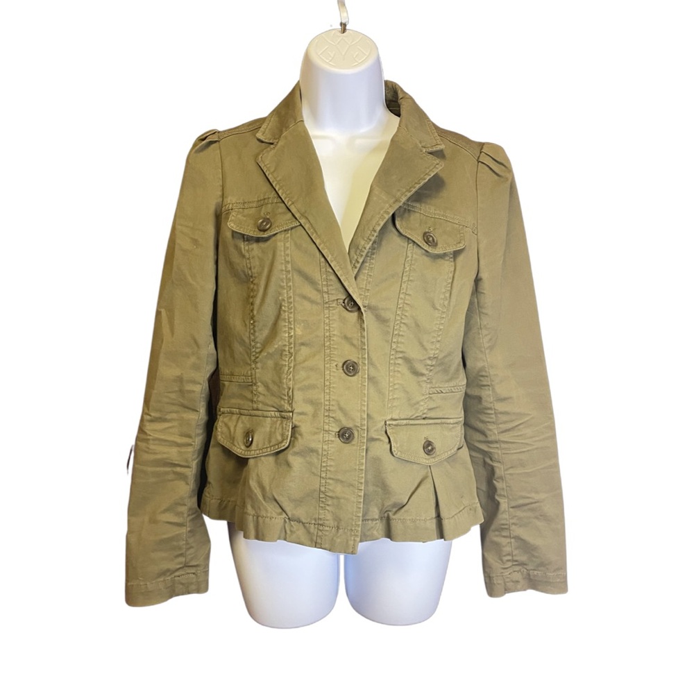 Olive Green Peplum Jacket